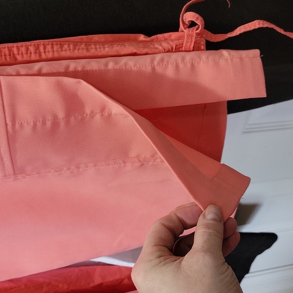 NWOT FIBERS by Barbara Lesser Peachy Pink Capri Crop Pants Size 10 - Picture 2 of 10